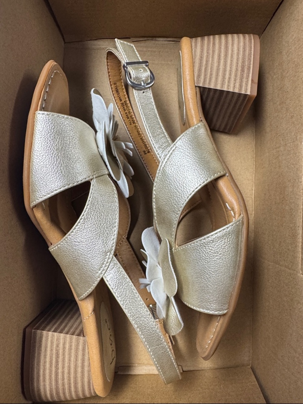 b.o.c. Silver Floral Slingback Sandals - Picture 4 of 4
